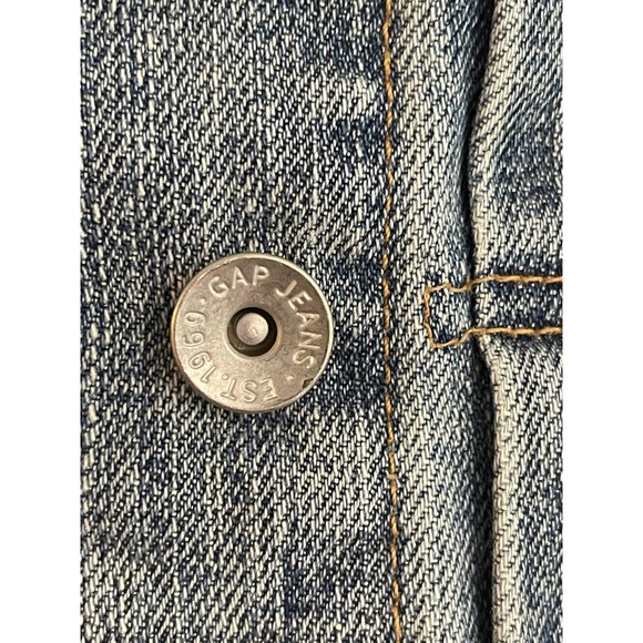 Gap 1969 Denim Trucker Jacket Women's Jean Jacket Vintage 2006 Cotton Size M - Picture 8 of 11